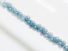 Picture of 2x4 mm, Japanese peanut-shaped seed beads, translucent, denim opal blue, translucent