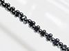 Picture of 2x4 mm, Japanese peanut-shaped seed beads, opaque, hematite grey, metallic