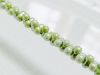 Image de 2x4 mm, perles rocaille japonaises en forme d'arachide, opaque, vert sauge pâle, 20 grammes