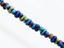 Picture of 2x4 mm, Japanese peanut-shaped seed beads, opaque, black, rainbow luster, frosted