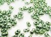 Picture of 2x4 mm, Japanese peanut-shaped seed beads, opaque, sea foam green, galvanized