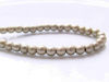 Image de 4x4 mm, rondes, perles de verre pressé tchèque, black, opaque,  finition gris beige satiné, pré-enfilé, 114 perles
