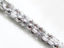 Picture of 4x4 mm, round, Czech druk beads, transparent, half tone silver mirror, pre-strung, 114 beads