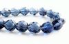 Picture of 10x10 mm, Czech faceted round beads,  Montana blue, transparent, pre-strung