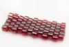 Picture of Cylinder beads, size 11/0, Delica, transparent, garnet red, gold luster, 7 grams