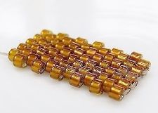 Picture of Cylinder beads, size 11/0, Delica, silver-lined, light walnut brown, 7 grams