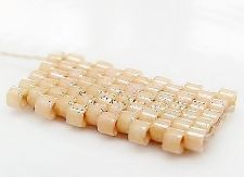 Picture of Cylinder beads, size 11/0, Delica, opaque, light beige brown, 7 grams