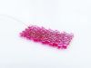 Picture of Cylinder beads, size 11/0, Delica, hot pink-lined, sparkling crystal, 7 grams