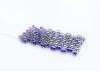 Picture of Cylinder beads, size 11/0, Delica, grape purple-lined, sparkling crystal, 7 grams