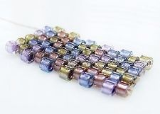 Picture of Cylinder beads, size 11/0, Delica, purple and bronze mixture, 7 grams