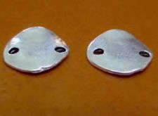 Picture of 16x16 mm, connector, Zamak, silver-plated, cornflake disk, 4 pieces