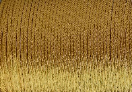 Picture of Thin rattail, satin cord, 1.5 mm, antique gold yellow, 5 meters