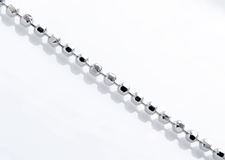 Image de Chaîne pour pendentif, argent sterling italien, chaîne boule de coupe diamant et fermoir anneau à ressort, 40 cm