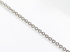 Afbeeldingen van Ketting voor hangertje, sterling zilver, rolo schakel en veerring slotje, 40 cm