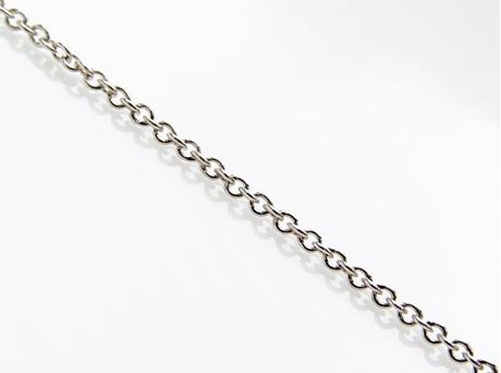 Afbeeldingen van Ketting voor hangertje, sterling zilver, rolo schakel en veerring slotje, 45 cm