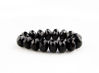 Image de 4x7 mm, perles à facettes tchèques rondelles, noires, opaques