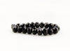 Picture of 3x5 mm, Czech faceted rondelle beads, black, opaque