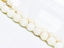 Image de 8x8 mm, perles rondes, pierres gemmes, magnésite, naturelle, blanc
