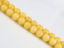 Picture of 6x6 mm, round, gemstone beads, jade, beeswax jade, yellow, natural