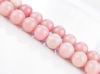 Image de 8x8 mm, perles rondes, pierres gemmes, opale commune, rose, naturelle