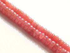 Image de 3x5 mm, perles rondelles, pierres gemmes, rhodochrosite, naturelle