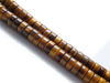 Image de 3x6 mm, perles en forme de roue, pierres gemmes, œil-de-tigre, brun doré, naturel