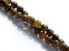 Image de 6x6 mm, perles rondes, pierres gemmes, jaspe tigre-de-fer doré, naturel