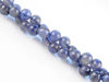 Image de 6x6 mm, perles rondes, pierres gemmes, cordiérite ou iolite, bleu indigo, naturel