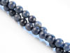 Picture of 6x6 mm, round, gemstone beads, Dumortierite, natural, A-grade