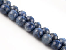 Image de 10x10 mm, perles rondes, pierres gemmes,  dumortiérite, naturelle, qualité A