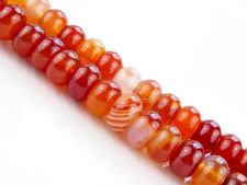Picture of 5x8 mm, rondelle, gemstone beads, carnelian, natural