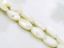 Picture of 14x10 mm, flat oval, organic gemstone beads, seashell, white