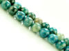 Picture of 8x8 mm, round, gemstone beads, apatite, light green-blue, natural