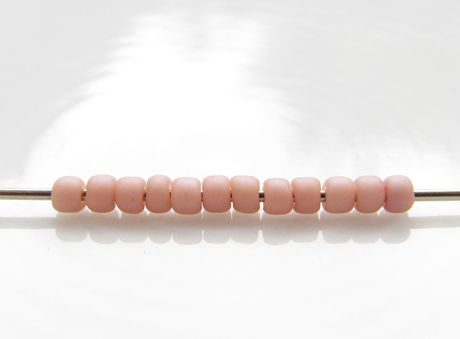 Image de Perles de rocailles japonaises, rondes, taille 11/0, Toho, lustre opaque, rose crevette pastel ou rose chaud, dépoli