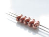 Picture of 5x2.5 mm, SuperDuo beads, Czech glass, 2 holes, metallic, copper, matte