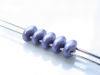 Picture of 5x2.5 mm, SuperDuo beads, Czech glass, 2 holes, opaque, powdery, lilac blue