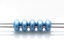 Picture of 5x2.5 mm, SuperDuo beads, Czech glass, 2 holes, opaque, powdery, ocean blue