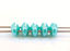 Image de 5x2.5 mm, perles SuperDuo, de verre tchèque, 2 trous, opaque, lustre vert turquoise