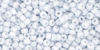 Afbeelding van Japanse rocailles, rond, maat 11/0, Toho, ondoorzichtig, lichtgrijs, mat