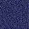 Picture of Japanese seed beads, round, size 15/0, Miyuki, metallic, sapphire blue, matte