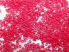 Picture of Japanese seed beads, round, size 15/0, Miyuki, opaque, cherry red