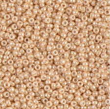 Image de Perles de rocailles japonaises rondes, taille 15/0, Miyuki, opaque, tan ou brun clair, Ceylan