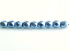 Picture of 2x2 mm, Czech faceted round beads, neutral grey, opaque, saturated metallic