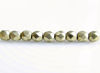 Image de 2x2 mm, perles à facettes tchèques rondes, rêve de nuage ou gris or, opaque, or suédé