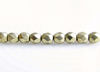 Picture of 2x2 mm, Czech faceted round beads, cloud dream or gold grey, opaque, sueded gold