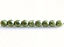 Picture of 2x2 mm, Czech faceted round beads, fern green, opaque, sueded gold