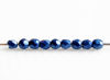 Picture of 2x2 mm, Czech beads, a soup of different round shapes, evening blue, opaque, saturated metallic