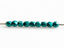 Picture of 2x2 mm, Czech faceted round beads, forest biome or ultramarine green, opaque, saturated metallic