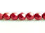 Image de 6x6 mm, perles à facettes tchèques rondes, rouge samba, opaque, or suédé