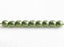 Picture of 3x3 mm, round, Czech druk beads, fern green, opaque, sueded gold